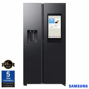 Samsung RS90F66BEFEU, Side by Side Fridge Freezer, E Rated in Black